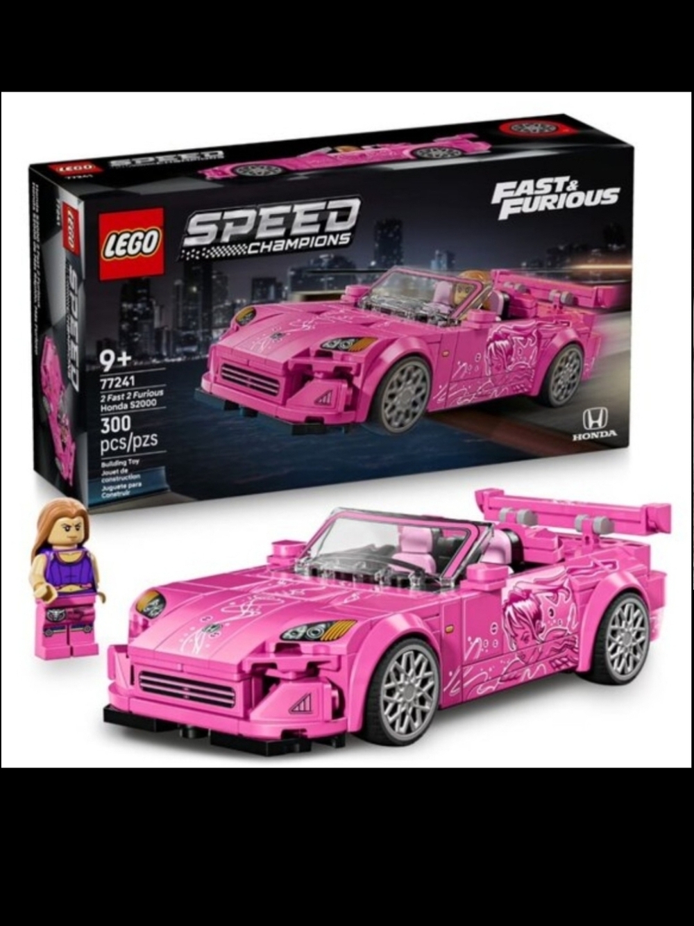 Lego Speed Champions Pink Honda S2000 Racing Convertible